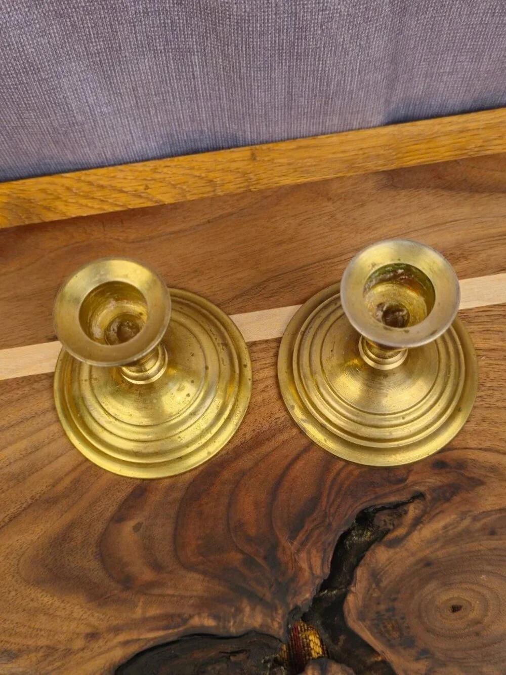 Vintage Brass Candle Holders 3